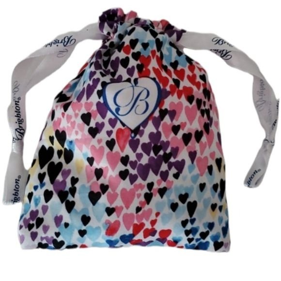 Brighton Pouch Drawstring Hearts Rainbow Jewelry Bag Sack WOMEN'S WOMAN'S - Picture 1 of 13